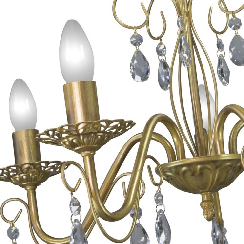 Люстра подвесная 5 ламп хрусталь Аврора S1195-5