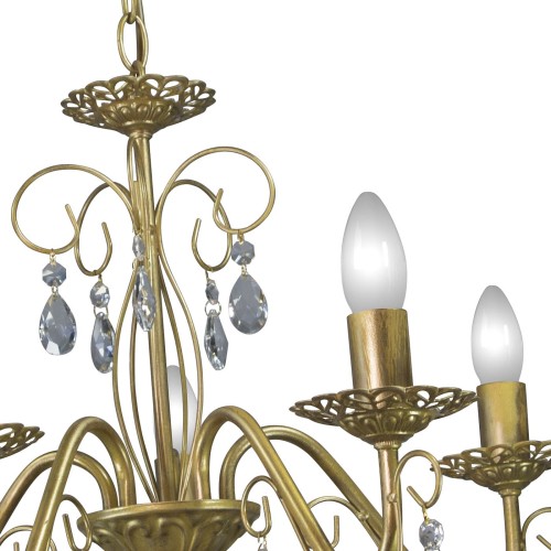 Люстра подвесная 5 ламп хрусталь Аврора S1195-5