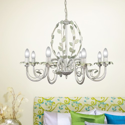 Люстра флористика большая подвесная 8 ламп S1115-8