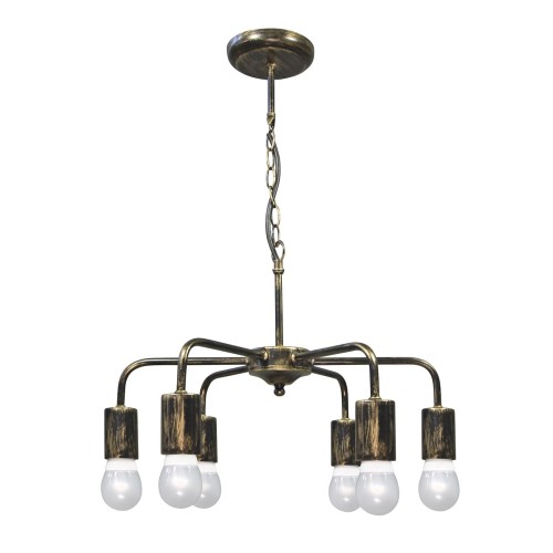 Люстра подвесная 6 ламп лофт S2307-6