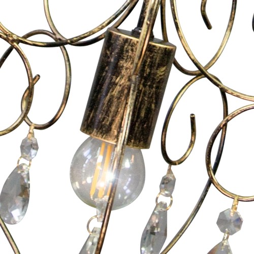 Люстра с хрусталем подвесная на кухню над столом S1145-1