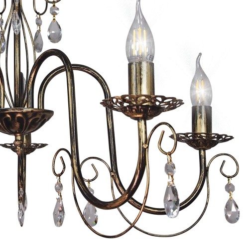 Люстра с хрусталем подвесная 5 ламп S1254-5