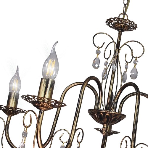 Люстра с хрусталем подвесная 5 ламп S1254-5