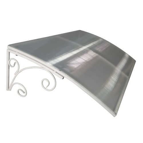 Козырёк над входной дверью металлический S4003 Белый