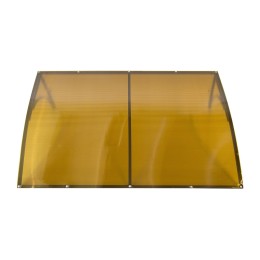 Козырёк над дверью Петрасвет S4025 Коричневый поликарбонат янтарный