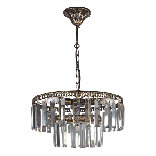 Люстра хрустальная подвесная 4 лампы черная S2493-4