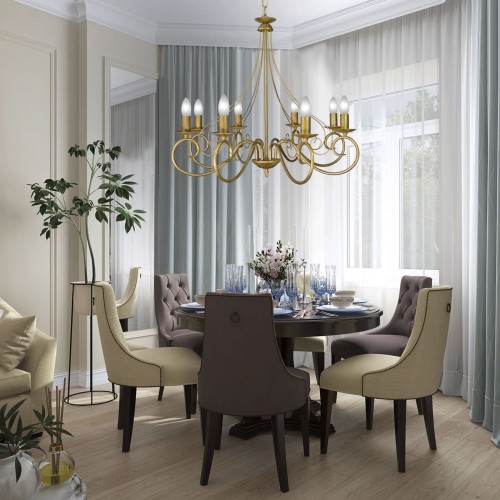 Люстра большая подвесная 8 ламп S1203-8