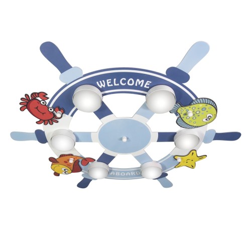 Люстра светодиодная LED в детскую комнату штурвал S2464-6