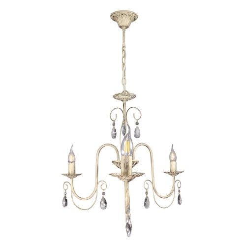 Люстра с хрустальными подвесками 3 лампы интерьер S1253-3