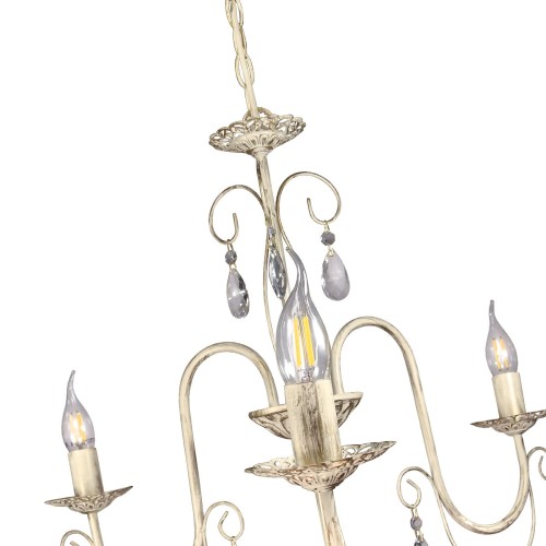 Люстра с хрустальными подвесками 3 лампы интерьер S1253-3