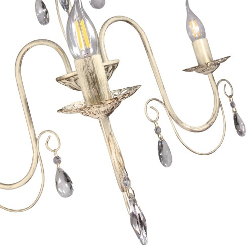 Люстра с хрустальными подвесками 3 лампы интерьер S1253-3