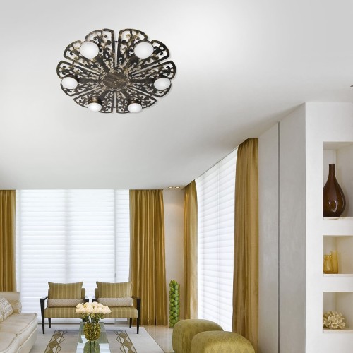 Люстра светодиодная потолочная LED плоская круглая S2441-6