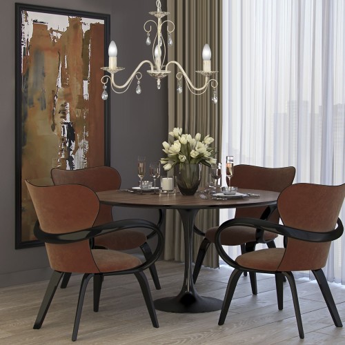 Люстра подвесная 3 лампы хрусталь Аврора S1155-3