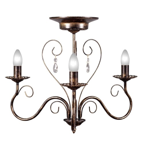 Люстра потолочная классичка с хрусталем 3 лампы S1047-3