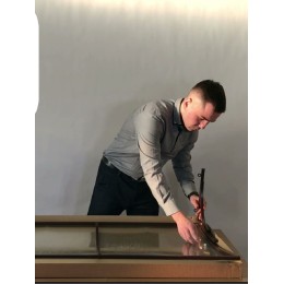 Козырёк над дверью Петрасвет S4025 Черный поликарбонат янтарный