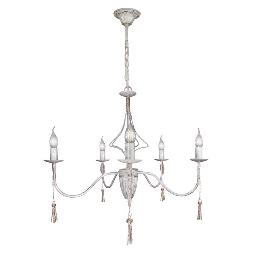 Люстра подвесная большая 5 ламп с подвесками S3144-5