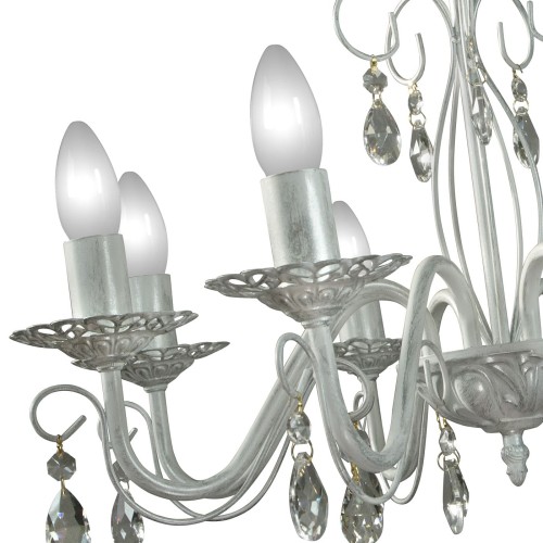 Люстра подвесная 8 ламп хрусталь Аврора S1193-8