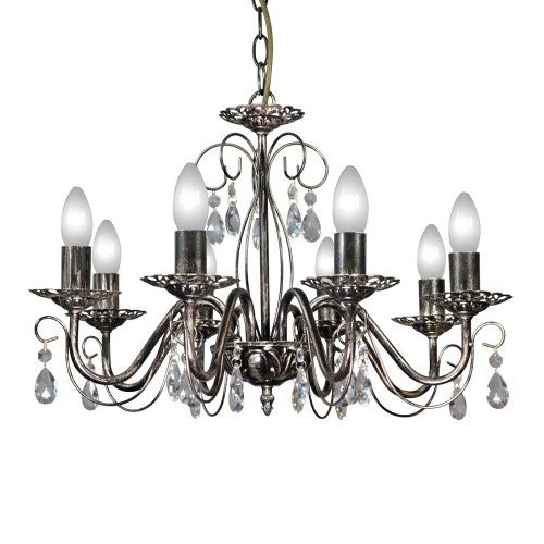 Люстра подвесная 8 ламп хрусталь Аврора S1204-8