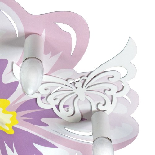 Люстра 6 ламп в детскую комнату цветок бабочка S2463-6
