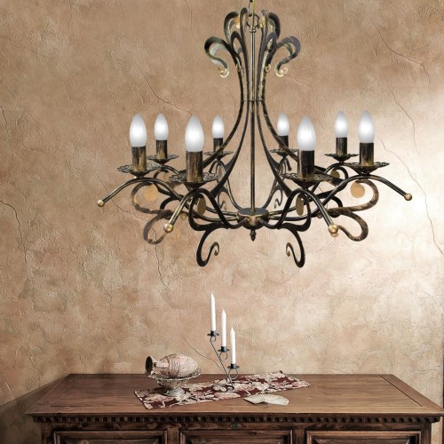 Люстра большая подвесная 8 ламп дизайнерская S3123-8