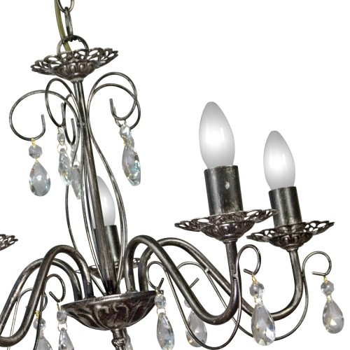 Люстра подвесная 5 ламп хрусталь Аврора S1204-5