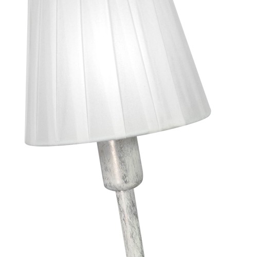 Настольная лампа интерьерная белая с серебром S5085-1