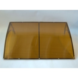 Козырёк над дверью Петрасвет S4025 Черный поликарбонат янтарный