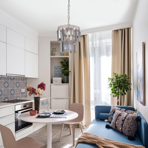 Люстра хрустальная подвесная на кухню над столом S2486-1